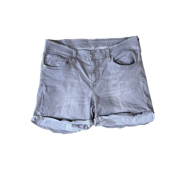 Levis Rolled Cuff Stretchy Denim Casual Shorts US Women's 31 - Picture 1 of 6